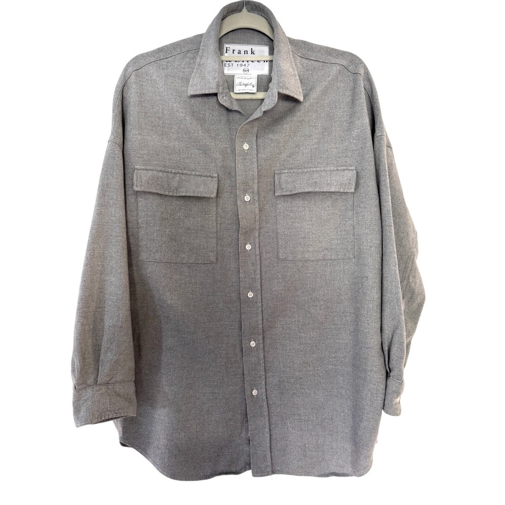Frank & Eileen McLoghlin Flannel Utility Shirt Jacket Gray Melange XS/S - Picture 3 of 9